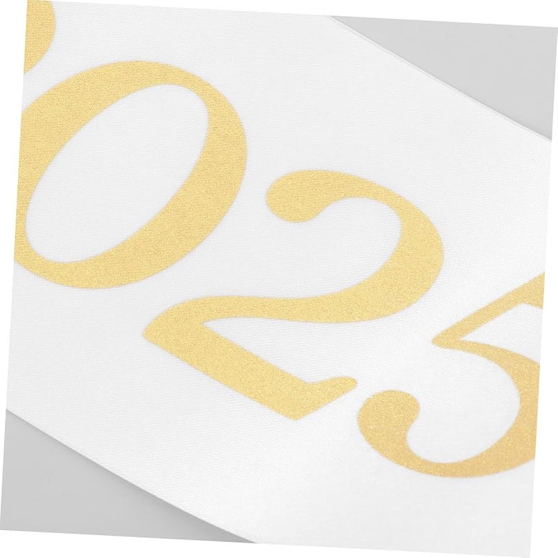 White Graduation Sash for Senior 2025 College and School Events Party Decorations - Image 3